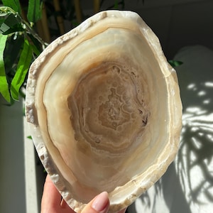 AAA Grade Onyx Bowl, Decorative Artisan Made Rustic Dish, Polished Banded Calcite Statement Piece Interior Decorating Bespoke Home Decor #23