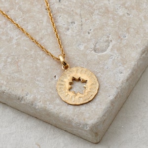 Recycled 9ct Gold Star Amulet Necklace - Ethical Gold Necklace, Jewellery Handmade UK, Heirloom Necklace, Sustainable & Eco friendly.