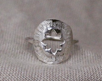 Silver Star Ring - Recycled Sterling Silver, Ethical, Eco, Pendant, Gift, Sustainable, Jewellery, Christmas, Birthday, Handmade UK, stacker,