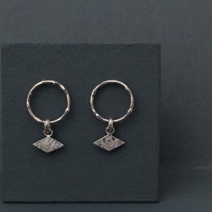 Recycled Sterling Silver Textured Earrings, Eco, Hoops, Studs, Gift, Sustainable, Jewellery, Handmade UK