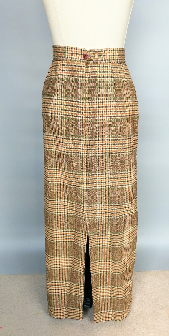 yale | 1960s plaid maxi skirt by fritzi of califo… - image 4