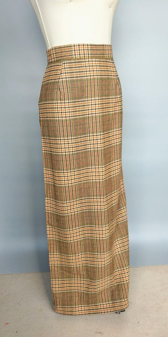 yale | 1960s plaid maxi skirt by fritzi of califo… - image 5