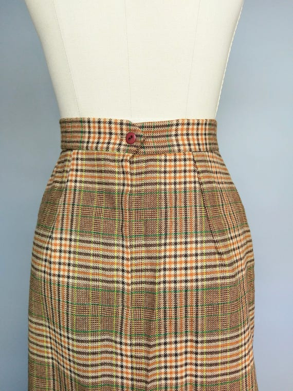 yale | 1960s plaid maxi skirt by fritzi of califo… - image 7