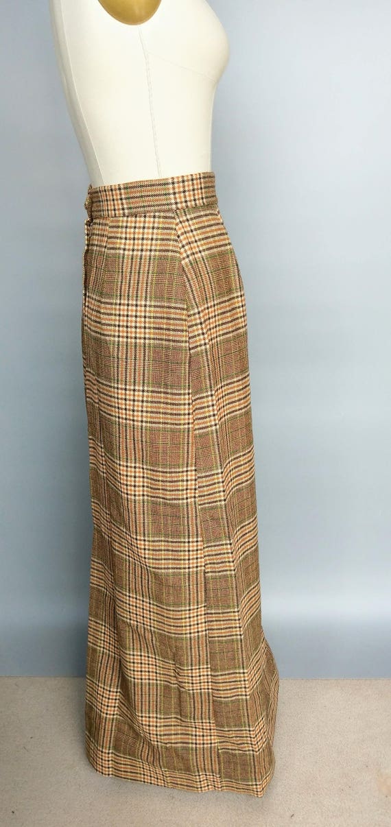 yale | 1960s plaid maxi skirt by fritzi of califo… - image 8