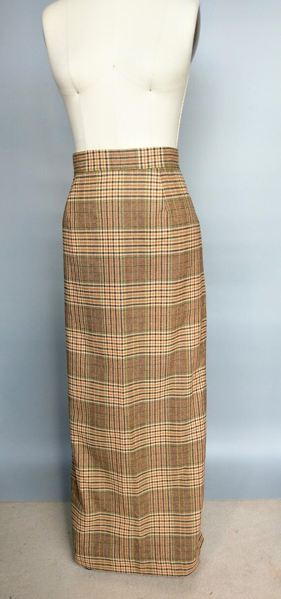 yale | 1960s plaid maxi skirt by fritzi of califo… - image 3