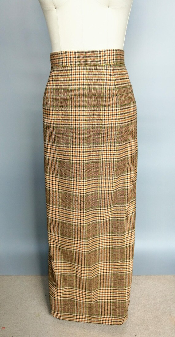 yale | 1960s plaid maxi skirt by fritzi of califo… - image 2