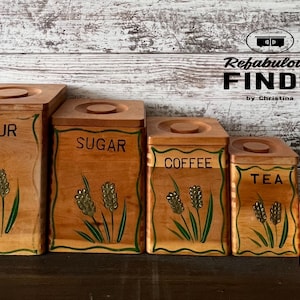 Vintage Mid Century Farmhouse Canister Set