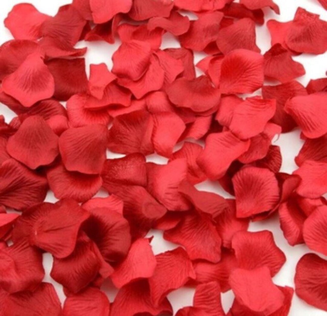 100 Pieces of Artificial Rose Petals, Silk Rose Petals, Flower Girl Rose Petals, Valentines Day