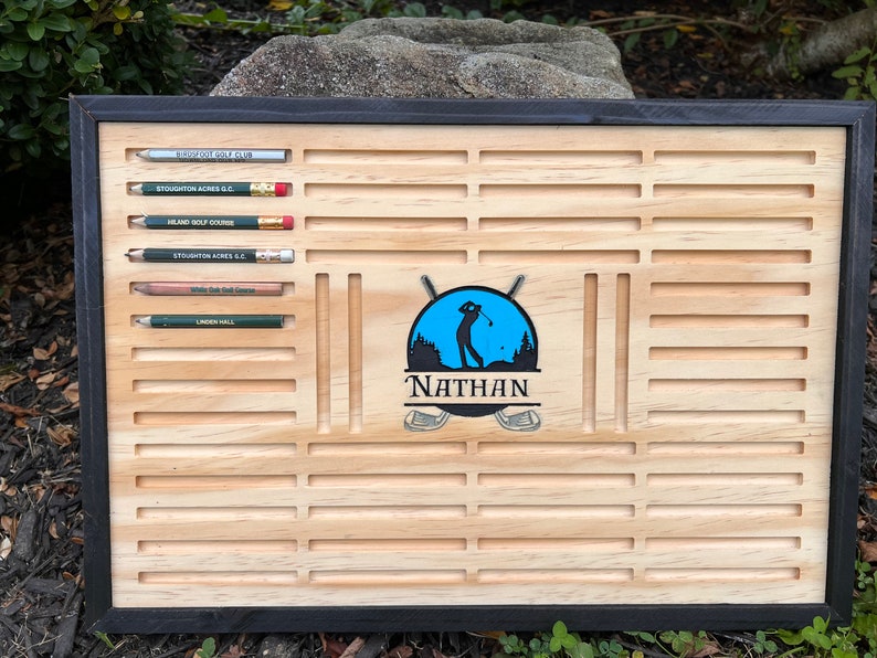 Golf Pencil Personalized Display Etsy