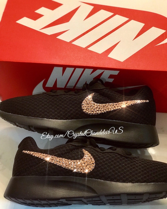 black and rose gold nikes