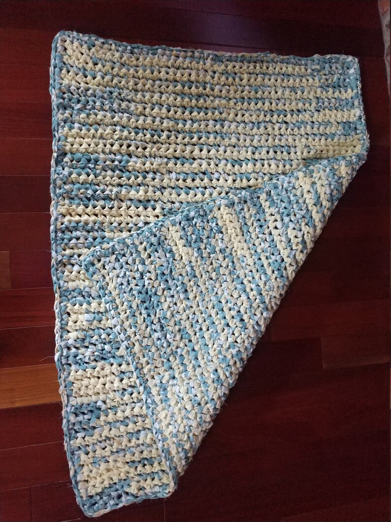 Rag Rug Crochet Rag Rug Crochet Handmade Rag Rug Rectangle | Etsy