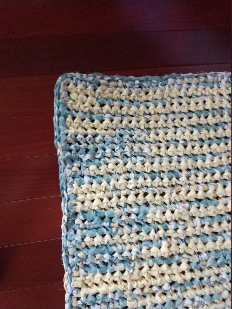 Rag Rug Crochet Rag Rug Crochet Handmade Rag Rug Rectangle | Etsy