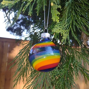 Handblown glass ornament Rainbow order 1 or in sets decorate with love image 8