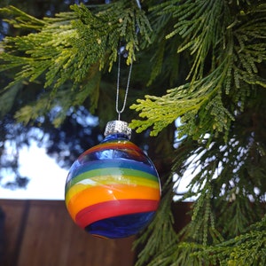 Handblown glass ornament Rainbow order 1 or in sets decorate with love image 6