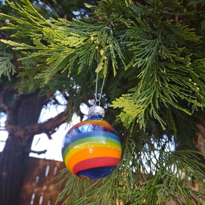 Handblown glass ornament Rainbow order 1 or in sets decorate with love image 7