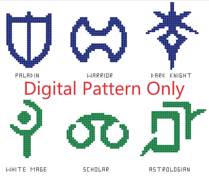 Final Fantasy XIV Job Stones FFXIV Pattern for Cross Stitch - Etsy