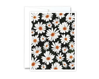 Daisy Greeting Card | Daisy Notecard, Floral Stationery, Snail Mail, Blank Interior, Daisy Flower Card, Folded Blank Card For Any Occasion