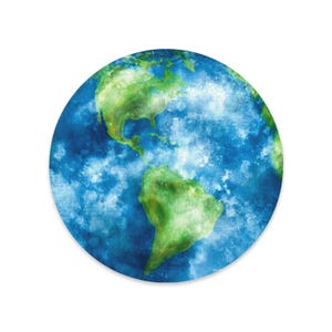Earth Sticker | 3&quot; Vinyl Sticker, Waterproof Sticker, Planet Earth Sticker, Earth Day, Globe Sticker, World, Laptop Sticker, Journal Sticker