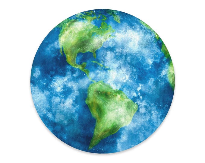 Earth Sticker | 3" Vinyl Sticker, Waterproof Sticker, Planet Earth Sticker, Earth Day, Globe Sticker, World, Laptop Sticker, Journal Sticker