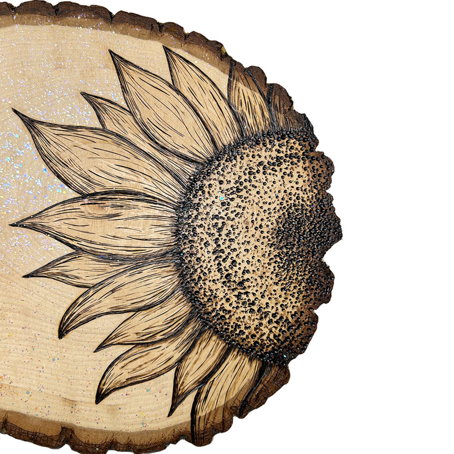 Sunflower Wood Burned Art Pyrography Art Sparkling Wood Etsy Sunflower Wood Burned Art Pyrography Art Sparkling Wood Etsy