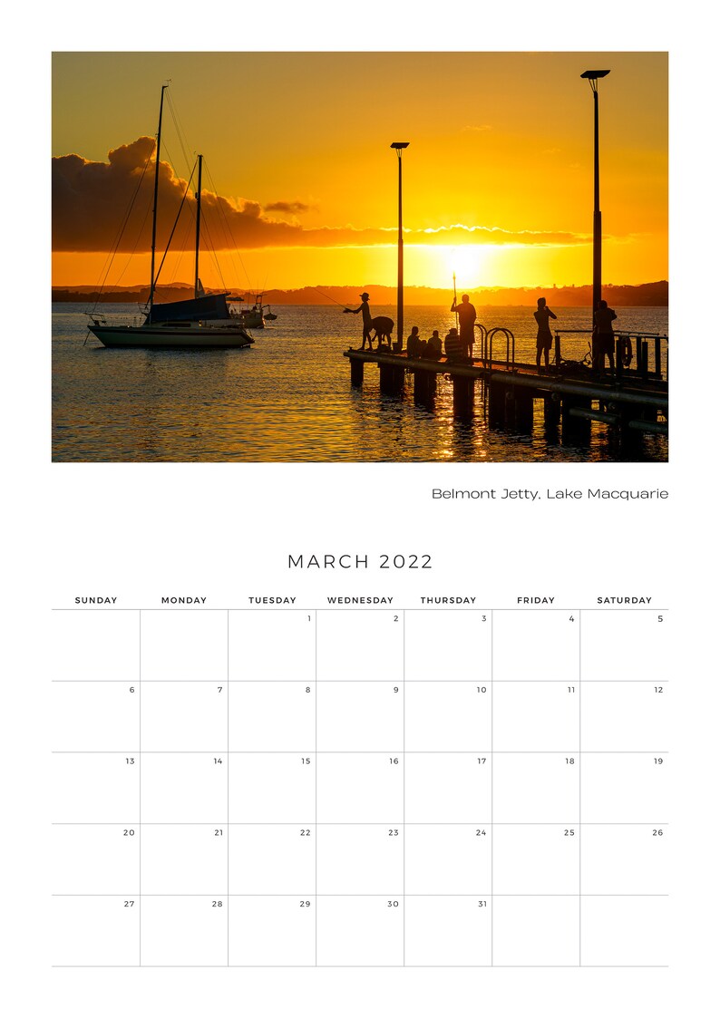 Belmont 2022 Calendar Newcastle And Lake Macquarie 2022 Calendar A4 12 Photos | Etsy