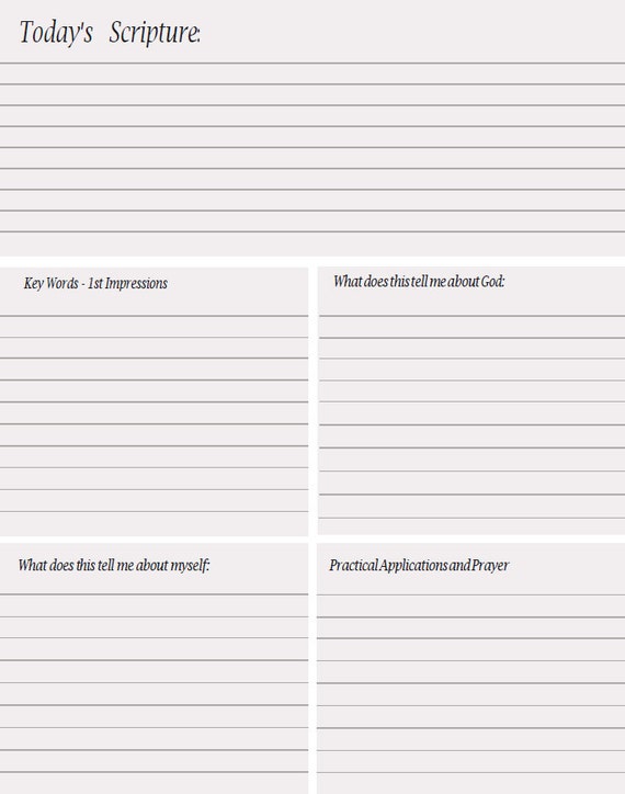 Inductive Bible Study Method Worksheet
