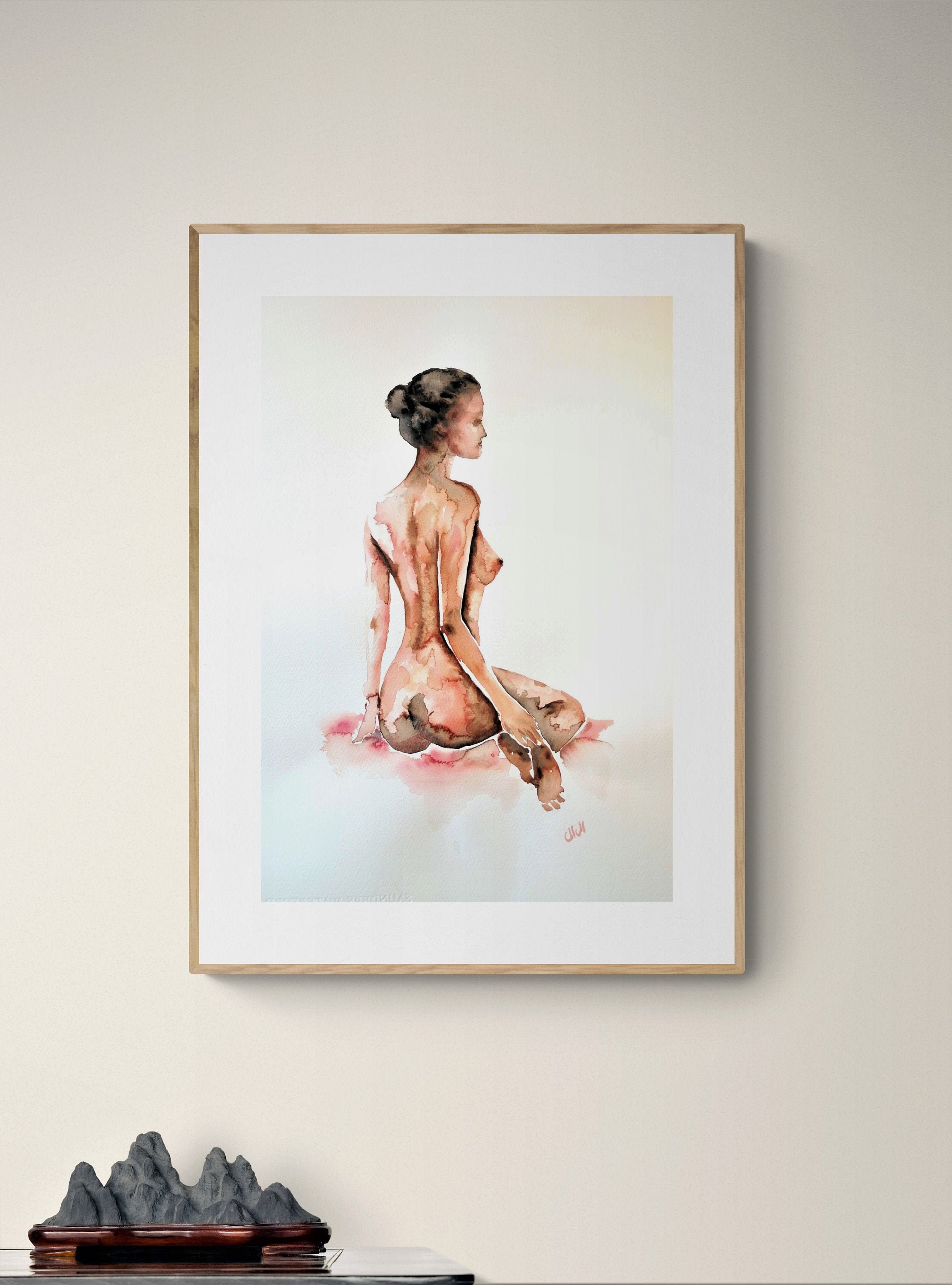 Female Body Art Nude Woman Art Original Watercolor Erotic