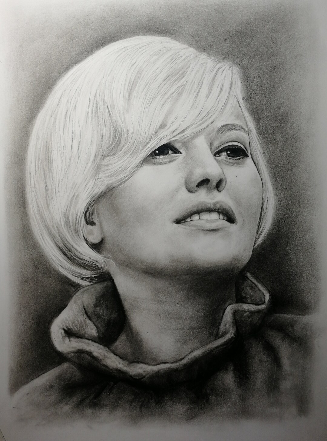 Charcoal Art Commission Painting Charcoal Portrait Drawing Etsy