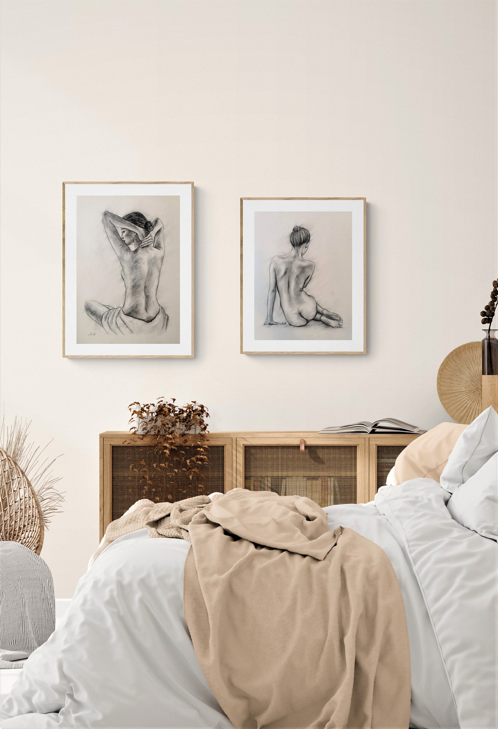 Erotic Art Naked Woman Charcoal Drawing Nudity Wall Art - Etsy