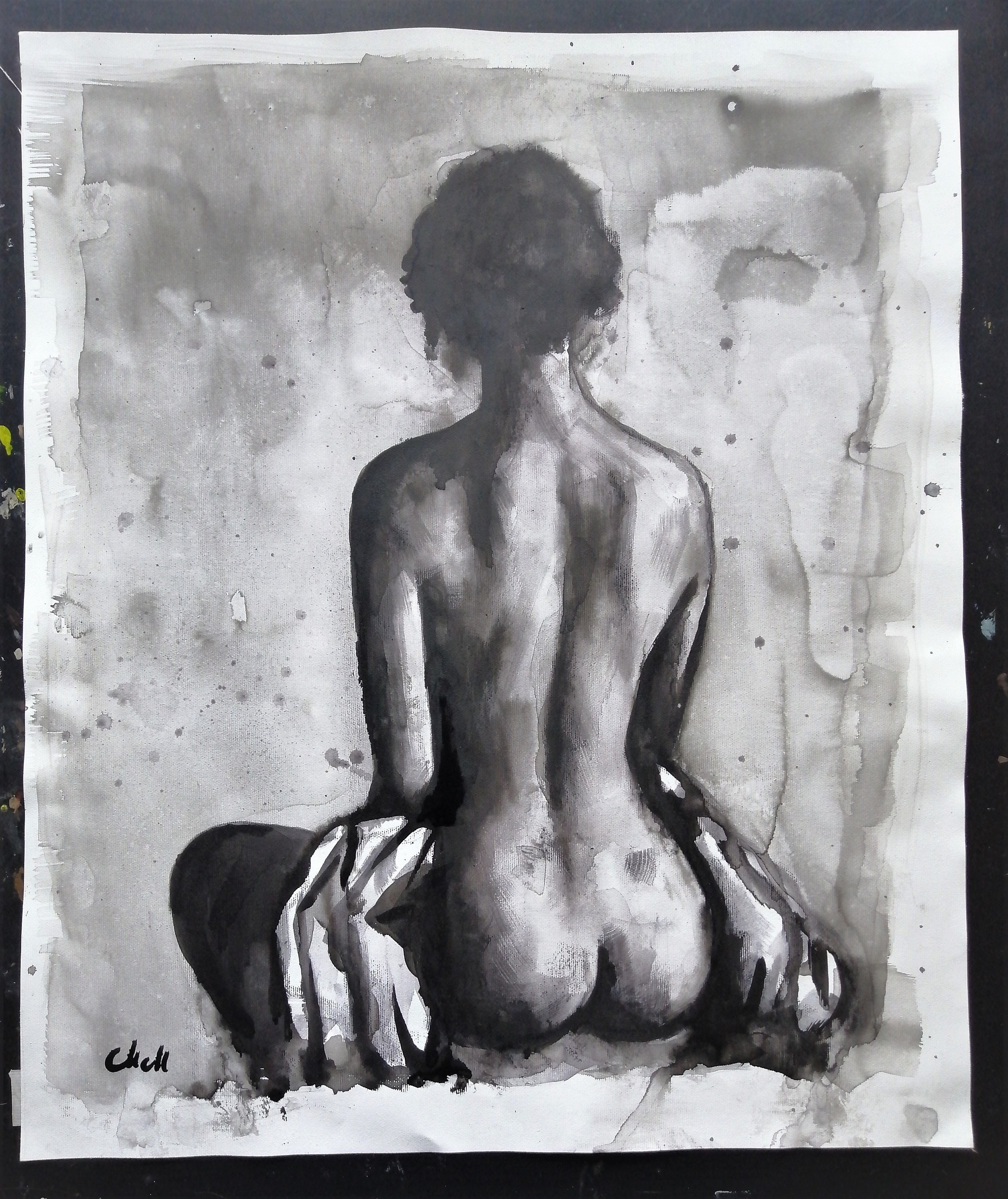 Black and white erotic art