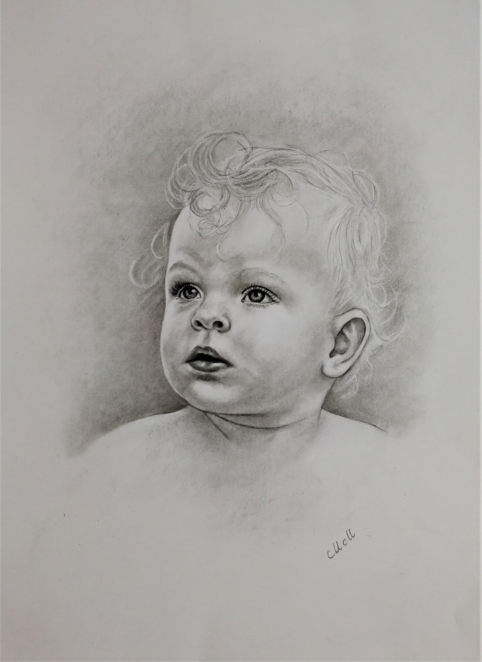 Charcoal Art Commission Painting Charcoal Portrait Drawing Etsy