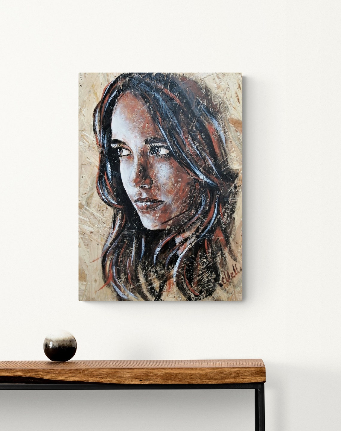 Profile Portrait on Wood Wood Wall Decor Wood Panel Art Etsy