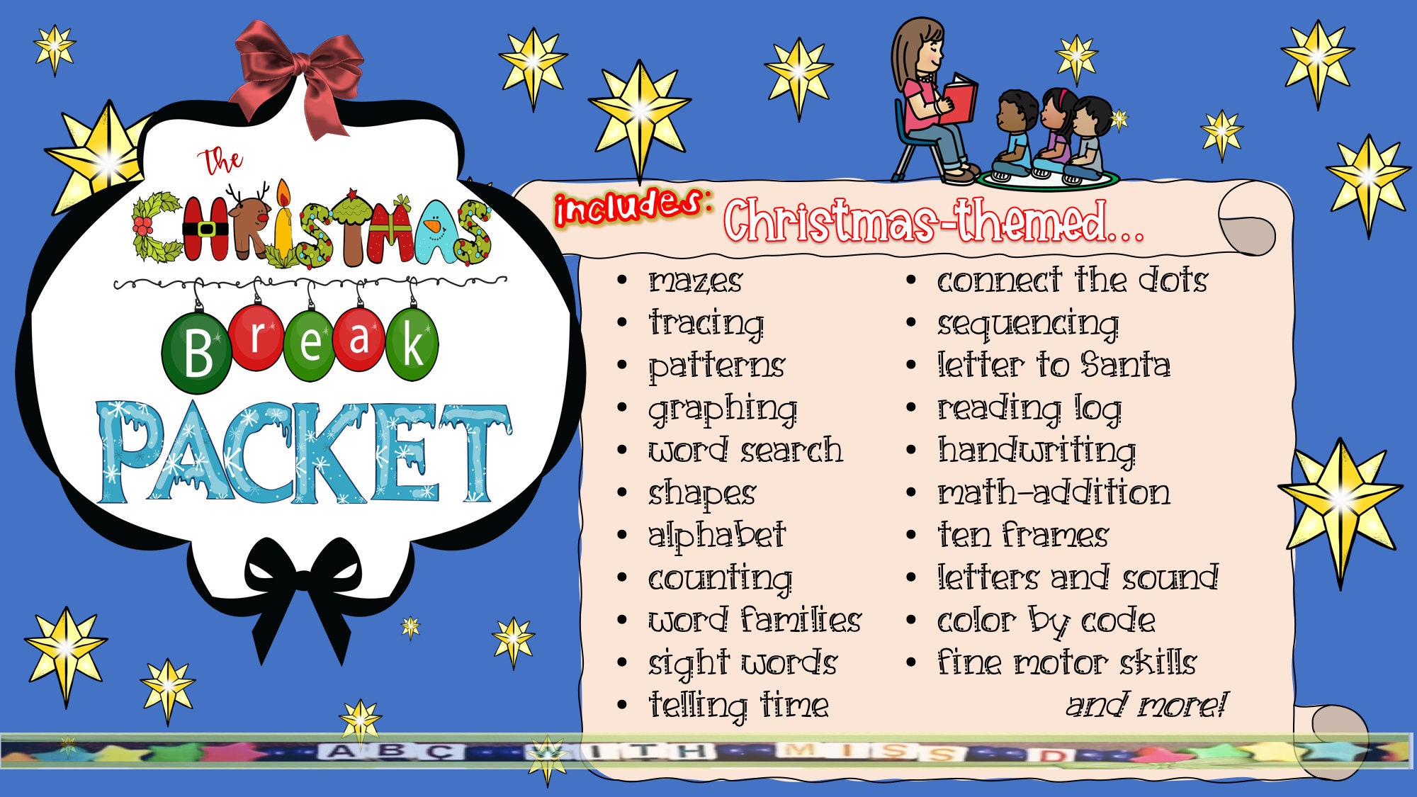 The Christmas Break Packetwinter Workbook for First Grade and Etsy