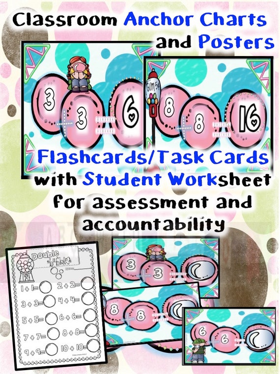 Addition Doubles Posters Math Poem Worksheet And Flashcards Etsy