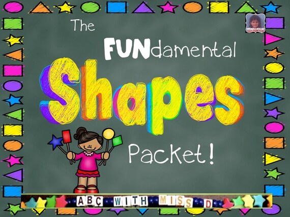 Printable Shapes Math Workbook 50 Pages Of Learning Shape | Etsy