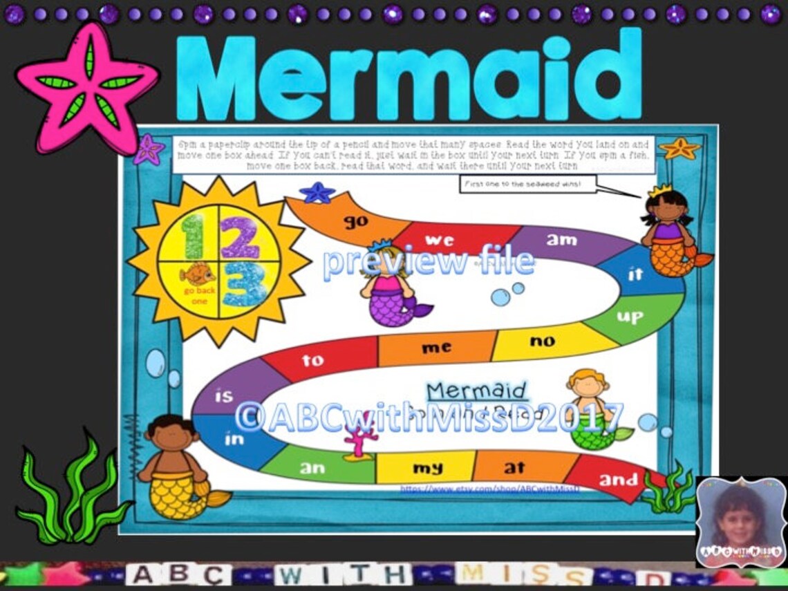 Printable Board Game for Kindergarten and First Grade Etsy