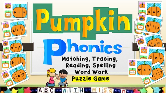 Halloween Pumpkin Theme Learning to Read Game-Teaching