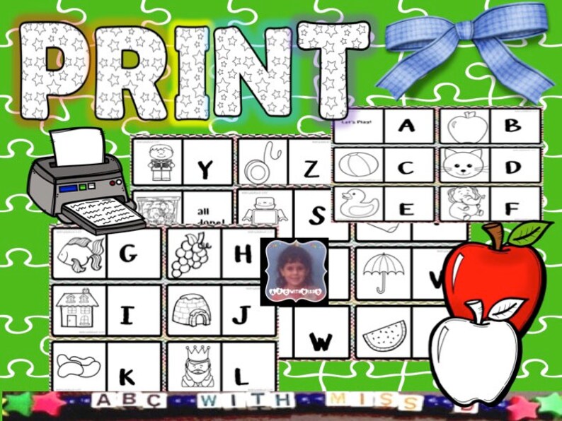 i can color my first abc puzzle dominoes alphabet game for etsy