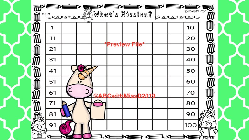 100s Board Math Worksheets Home Learning Printable ...