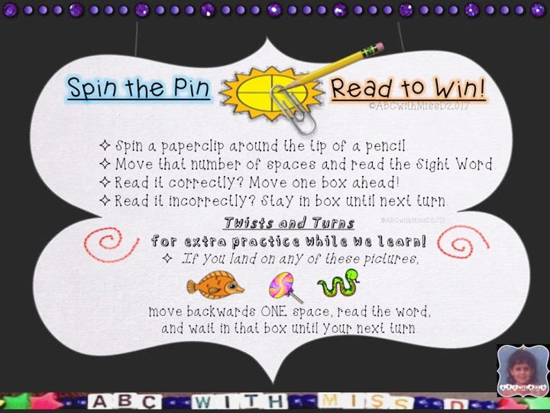 printable board game for kindergarten and first grade etsy