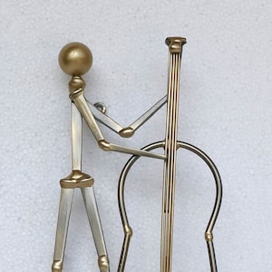 Kontrabassist von RON SCHMIDT Brutalist Wand Skulptur Jere mid-Century Modern
