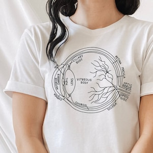 Eye Anatomy Shirt, Eyeball T-Shirt, Eye Shirt, Optometry Shirt, Optometrist, Ophthalmology, Optician Shirt, Eyeball Anatomy, Medical Student