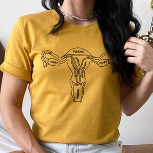 Uterus Anatomy Shirt, Vintage Uterus Anatomy T-Shirt, Feminist Shirt, Gynecology, Gynecologist, Endometriosis Shirt, Nursing Student Shirt