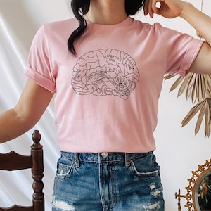 Brain Anatomy Shirt, Brain Shirt, Medical Student Gift, Neurology, Neurologist, Brain Graphic Tee, Migraine Shirt, Epilepsy Shirt