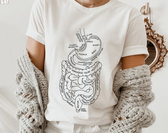 GI Tract Shirt, Digestive Tract TShirt, Anatomy T-Shirt, GI Tract Anatomy Shirt, Gastroenterology, Gastroparesis Shirt, IBD, Medical Shirt