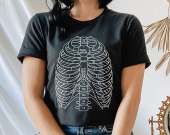 Koszulka Ribs Anatomy, Koszulka Vintage Rib Anatomy, Ribs Anatomy, Koszulka Fizjoterapeuty, Koszulka Medyczna, Lekarz Ortopeda, Student Pielęgniarstwa