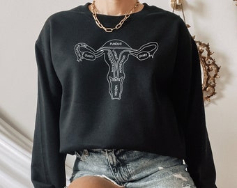 Uterus Anatomy Sweatshirt, Uterus Sweatshirt, Vintage Anatomy, Feminist Sweater, OB/GYN, Gynecologist, Endometriosis, Nursing Student Gift