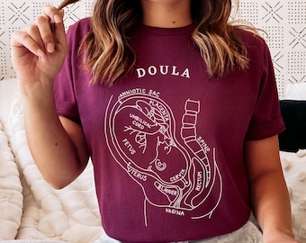 Doula Shirt, Doula T-Shirt, Doula Gift, Pregnancy Anatomy Shirt, Birthing Doula, Pregnancy Doula, Pregnancy Coach, Anatomy Medical T-Shirt