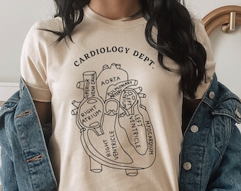 Cardiology Department Shirt, Cardiology T-Shirt, Cardiology Floor Shirts, Cardio Tech Shirt, Cardiology Clinic Shirts, Heart Anatomy Shirt