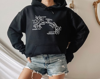 Neuron Anatomy Hoodie, Neuron Hoodie, Neuro Nurse Hoodie, Medical Student, Neurology, Neurologist, Nervous System, Neurosurgeon